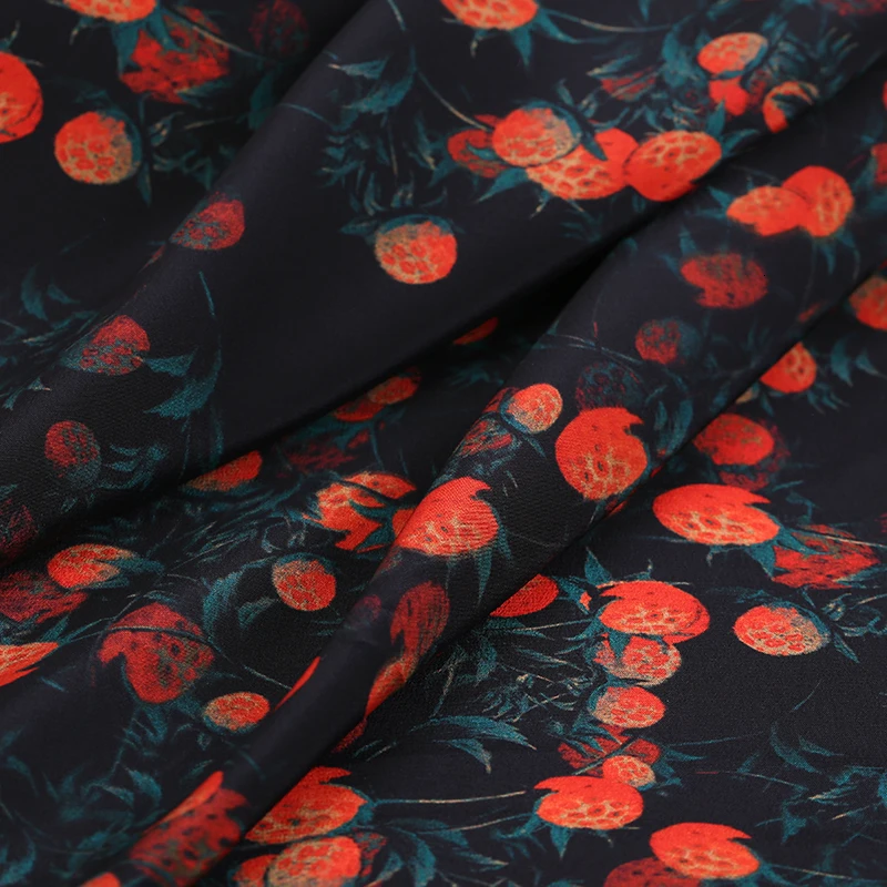 Натуральная шелковая ткань 114 см шириной 16 мм вместе с темно-красное платье 16 Тим реальная ткань