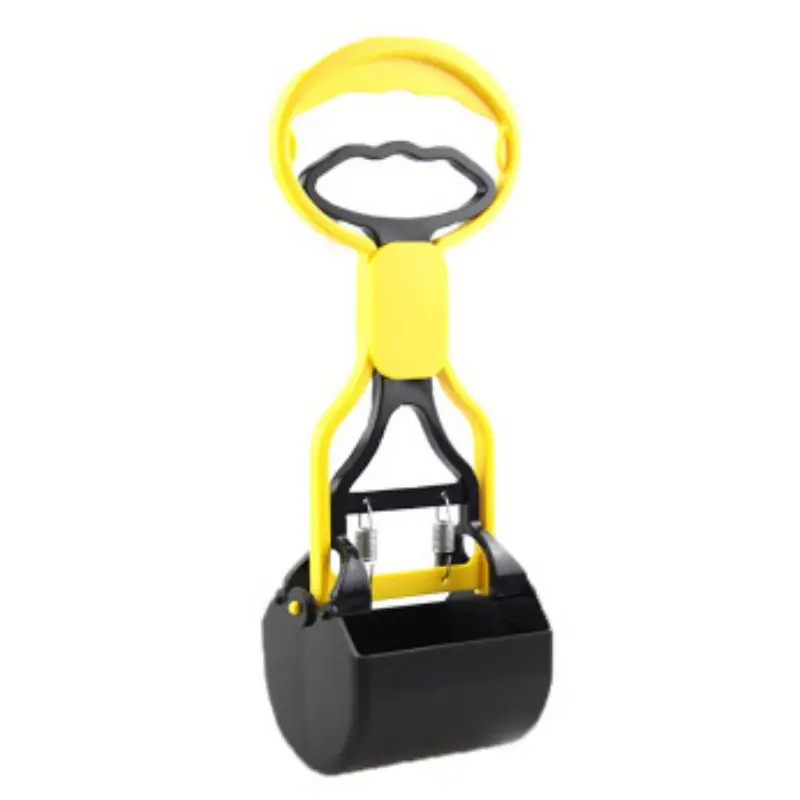 Цвет: желтый Pet Pooper Scooper с длинной ручкой, совок для собак, щенков, кошек, удаление отходов, чистящие инструменты для путешествий, для улицы, чистый продукт для домашних животных - Цвет: Цвет: желтый