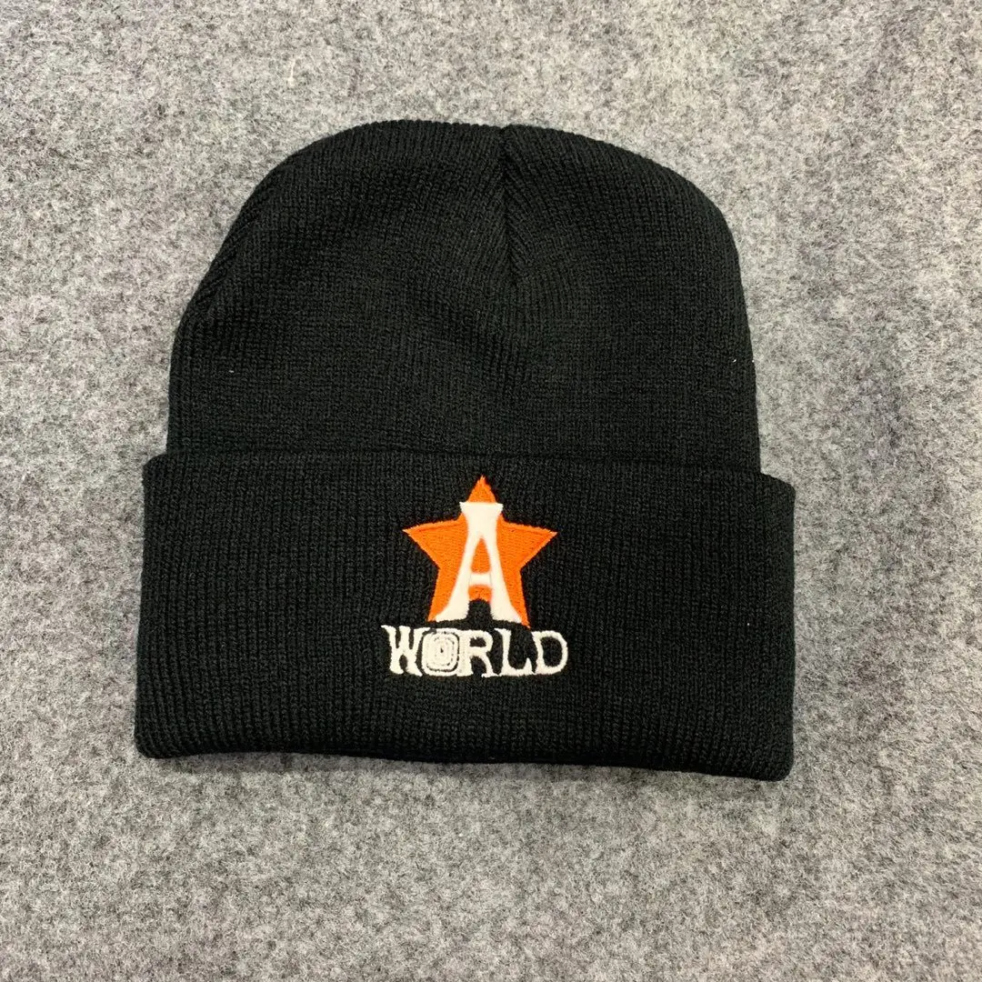 19ss вязаная шапка ASTROWORLD Beanie с 3D вышивкой Astroworld Лыжная теплая зимняя шапка унисекс astroworld Beanies