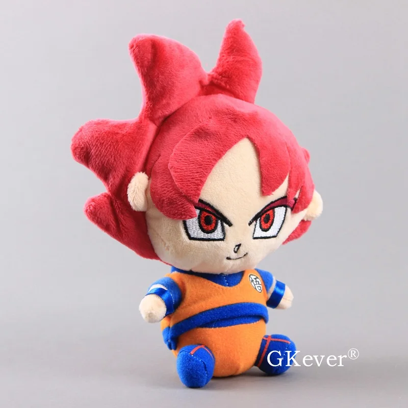 20 см аниме Dragon Ball Z красный Супер Saiyan Goku плюшевая игрушечная кукла Фигурка коллекция Куклы Дети Рождественский подарок на день рождения