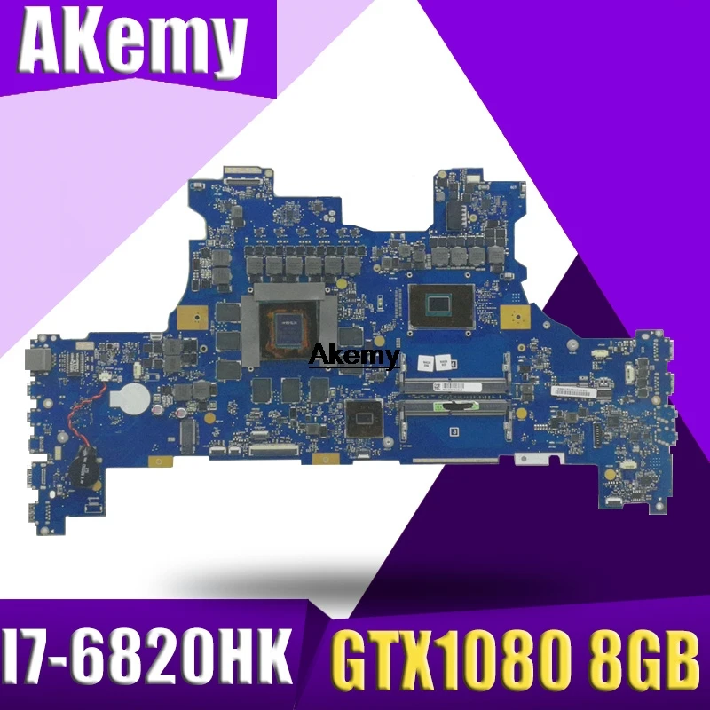 G701VI материнская плата для ASUS ROG ноутбука G701 G701VI6820 CPU:I7 6820HK GTX1080 8 Гб DDR4 100% ТЕСТ