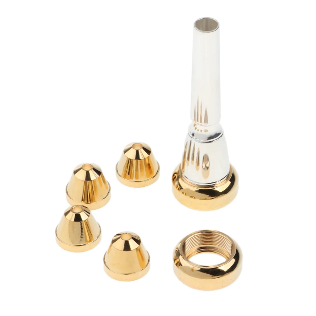 Durable C Key Bb Key Trumpet Mouthpiece+Convertible 3C 2C 3B 2B 7C Head Cups