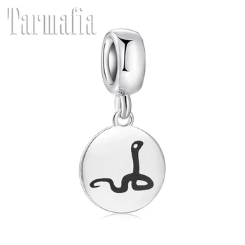 

12 Zodiac Snake Charm Pendant Beads 925 Sterling Silver Women Accessories Fit Original European Charms Bracelet Jewelry making
