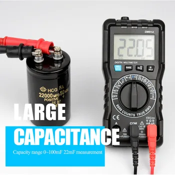 

Mini Digital Multimeter Counts Test Tool 9999 Counts Multi Meter Automatic Shutdown AC Direct Current DM91A JDH99