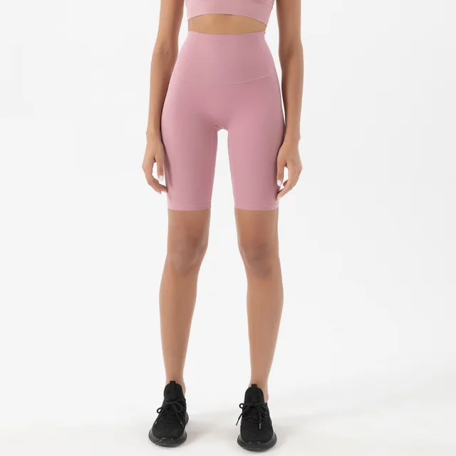 Sexy Sports Yoga Shorts Tights High Waist Fitness Bicycle Running Pants High Waist Peach Hip Soft And Comfortable Gym Clothing Pink purple
