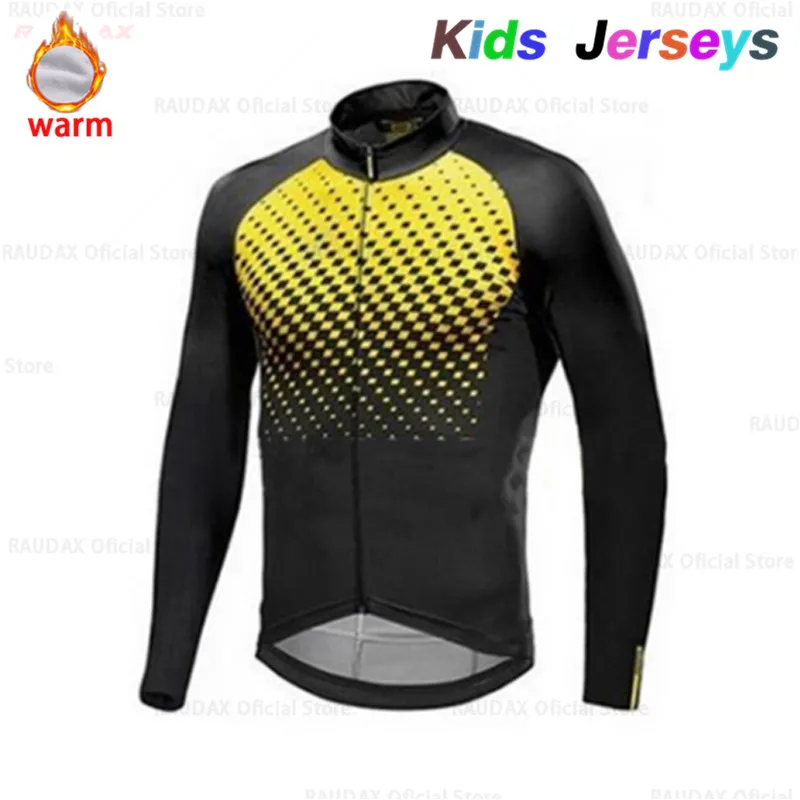Ropa Ciclismo Invierno Boys Termica Pro Team Mavic kids зимняя теплая флисовая одежда для велоспорта Детский комплект с длинными рукавами - Цвет: 6