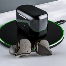 E12 ультра Bluetooth 5,0 наушники простые настоящие беспроводные стерео наушники HIFI Звук вкладыши Поддержка Aptx AAC SBC с зарядным устройством