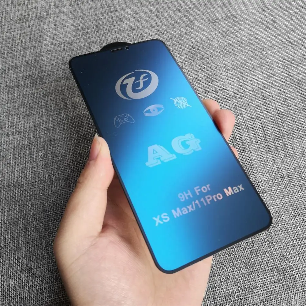 500D Защитное стекло для iPhone 11 Pro XS MAX, Защитное стекло для экрана, матовая цветная пленка, закаленное стекло для iPhone X XR XS 11 - Цвет: Синий