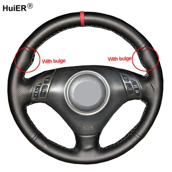

Hand Sew Car Steering Wheel Cover Wrap For Honda Accord 7 2007 2006 2005 2004 2003 2002 Acura TSX 2002-2007 (3 spoke) With Bulge