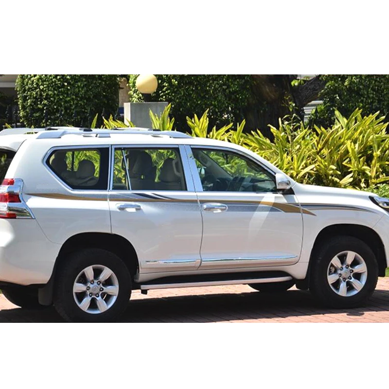 Для Toyota LC Prado FJ150 2010 2011 2012 2013 разноцветная Дверь Корпус, декоративные Стикеры чехол Аксессуары