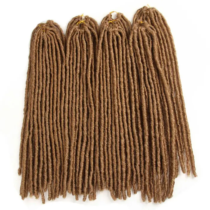 Синтетические плетеные волосы для наращивания, 18-26 дюймов, Омбре, коричневый цвет, X-TRESS, мягкие прямые дреды, искусственные локоны в стиле Crochet, косички для волос - Цвет: #27