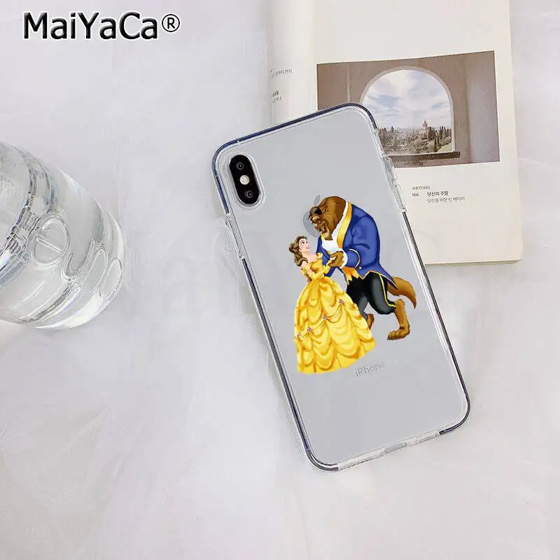 A4 MaiYaCa beauty Beast Rose Princess прозрачный мягкий чехол для телефона для iPhone 11 pro XS MAX 8 7 6 6S Plus X 5 5S SE XR - Цвет: A4