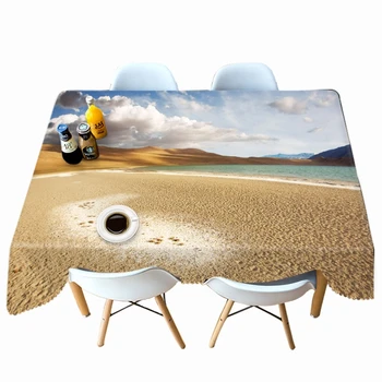 

Desert Gobi print Tablecloth World Wonder Landscape Pattern Rectangular Table cloth Thicken Waterproof Dinner Round Table Cover