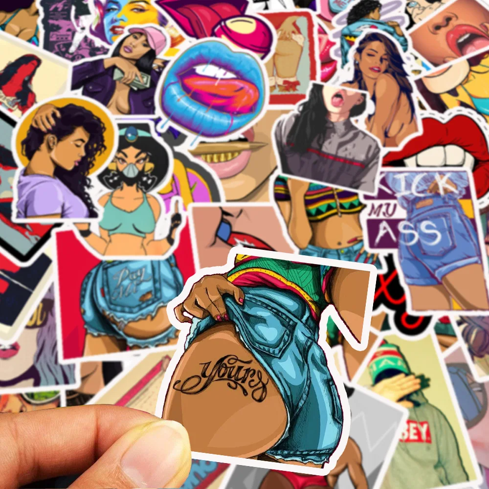 Random Color Styles Stickers for Laptop Suitcase Phone Bomb Decals 50PCs Car Bike Motorcycle Cool JDM Kids Graffiti Sticker