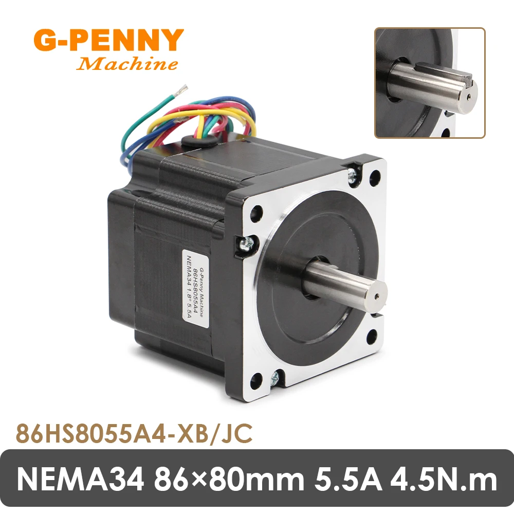 

NEMA34 Stepper Motor 86HS8055A4 5.5A 4.5N.m 4 Wires Hybird CNC Stepper motor For CNC machine 3D printer Stepper Motor