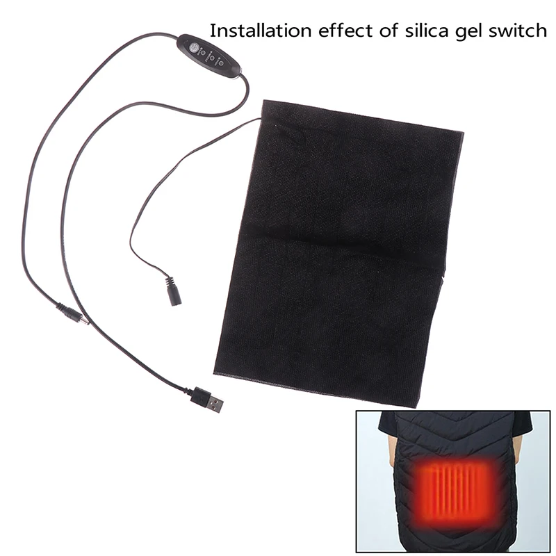 5V USB Electric Heating Pad 3 Gear Adjusted Temperature DIY Thermal Vest Jacket 