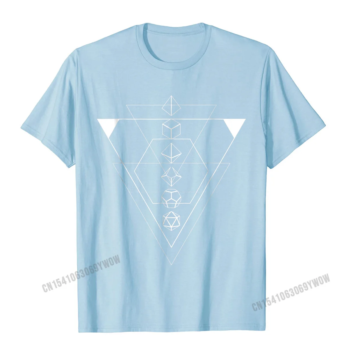 Oversized Design Summer Short Sleeve T Shirts Summer/Fall Crewneck Pure Cotton Tees for Men T-Shirt Casual Top Quality Nerdy Minimalist Polyhedral Dice Set Geeky D20 T-Shirt__1040 light
