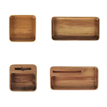 

Wooden Desktop Storage Box Wood Snack Candy Jewelry Organizer Headphone Mobile Phone Makeup Storage Multifunctional Box