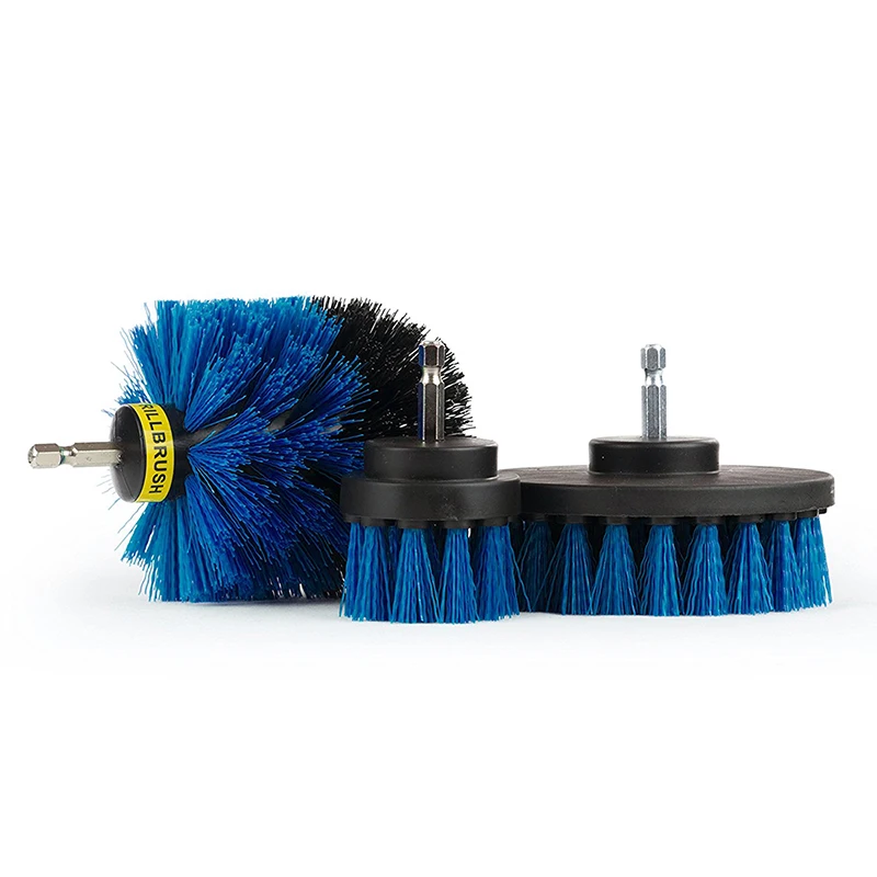 

3pcs Tile Grout Power Scrubber Cleaning Brush Attachment Tub Cleaner Combo Tool blue