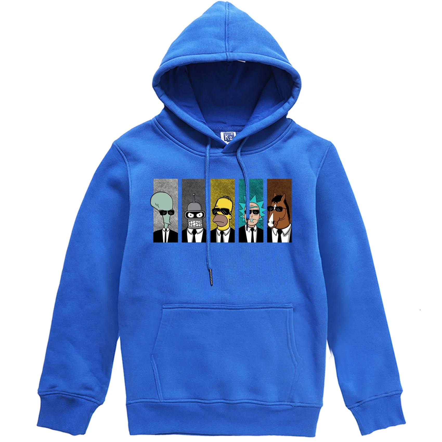 Anime Print Rick And Morty Male Hoodies Autumn Fleece Pullover Men Funny Couple Geek BoJack Horseman 2