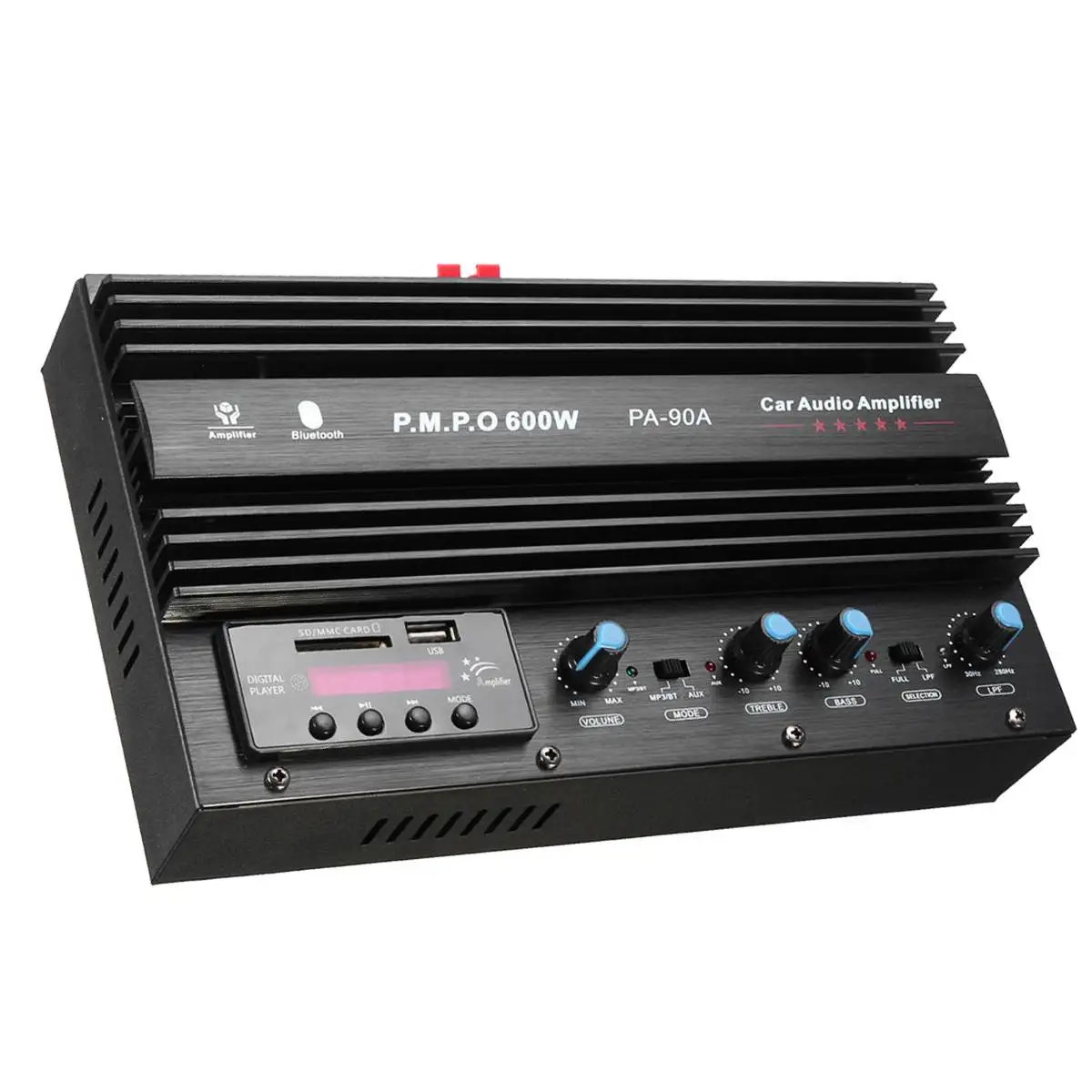 Class AB 1500W bluetooth Home HIFI Stereo Power Amplifier Wireless Audio Amplifier Input USB/AUX/SD/FM Radio With Remote Control