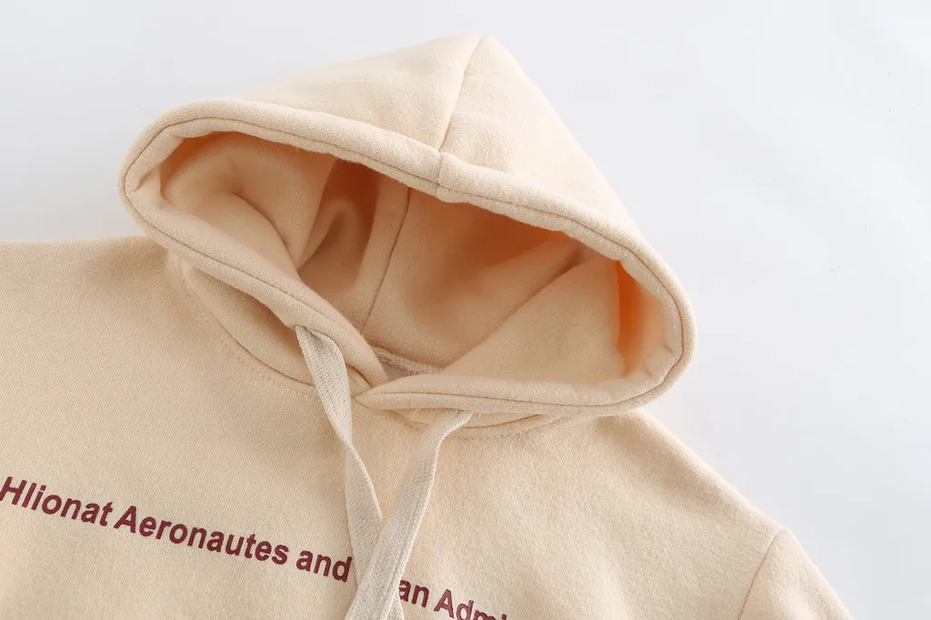 Toddler Kids Boys Girls Hooded Letter Print Zipper Windproof Coat Outwear Jacket Children Sweatshirt Warm Hooded Top Kids New