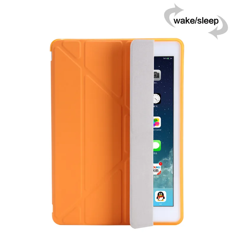 Роскошный чехол для apple iPad air 1 iPad 5, чехол, Умный Магнитный чехол с функцией автоматического пробуждения и сна, Мягкий защитный чехол для планшета - Цвет: orange