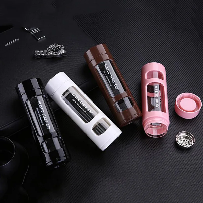 

Portable Sport Glass Water Bottle Hydro Flask Protective Drinking Water Bottle Tea Heat Insulation Thermos for Office