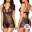 Открытая спина кружева Babydoll сексуальное нижнее белье открытая промежность нижнее белье черное нижнее белье бретели для бюстгальтера со стразами расширители плеча крест - Цвет: black