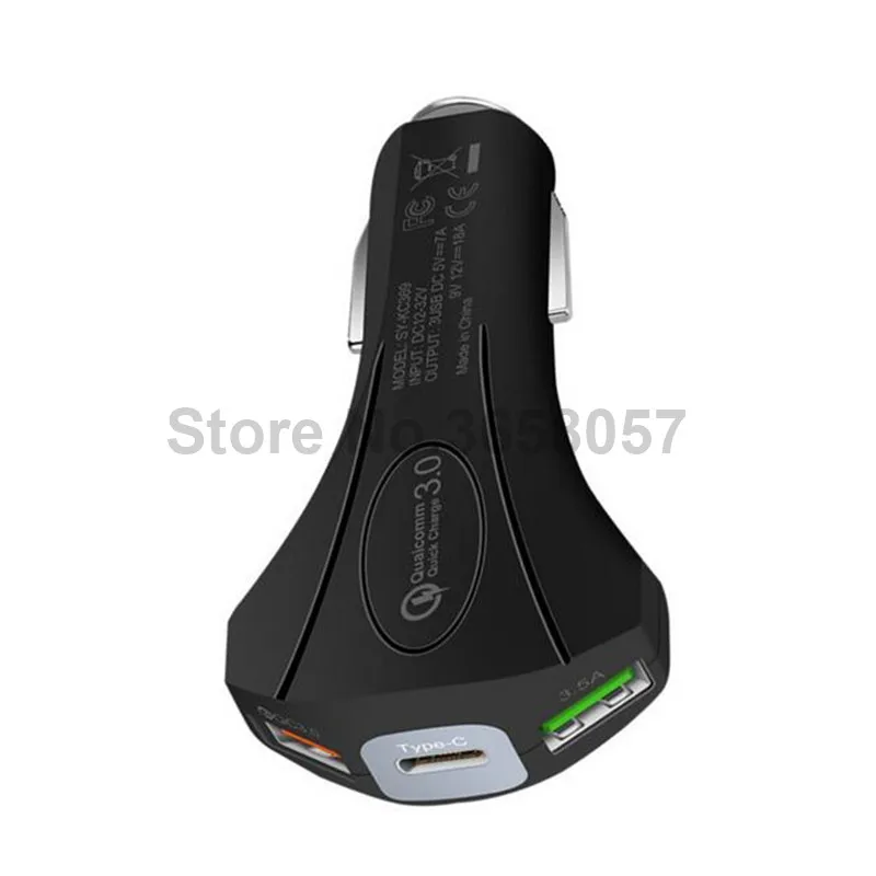 30 шт. автомобильное зарядное устройство Quick Charge QC3.0 адаптер быстрой зарядки type c Dual USB Автомобильное зарядное устройство для i phone 11