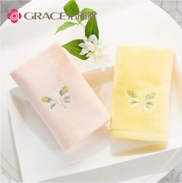 

Grace Cutting Velvet Towel 6223a Cotton Zero Twist Towel Benifit Gift First-Class