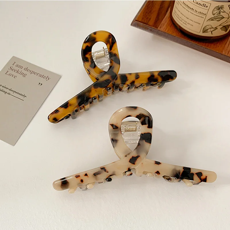 Ruoshui Frau Acetat Leopard Haar Krallen Damen Haarnadeln Haarnadeln Haar Grip Kopfbedeckung Haar Zubehör Haarspangen Damen Haar Clips – Detail 8