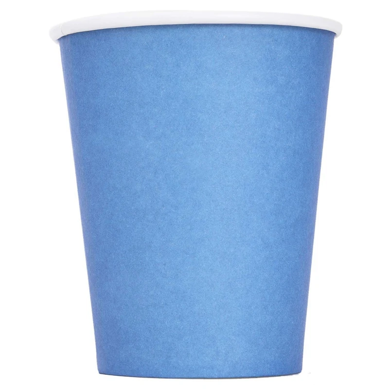 40 бумажных стаканчиков(9 унций)-однотонные цвета посуда для вечеринки в честь Дня Рождения питание(синий и фиолетовый
