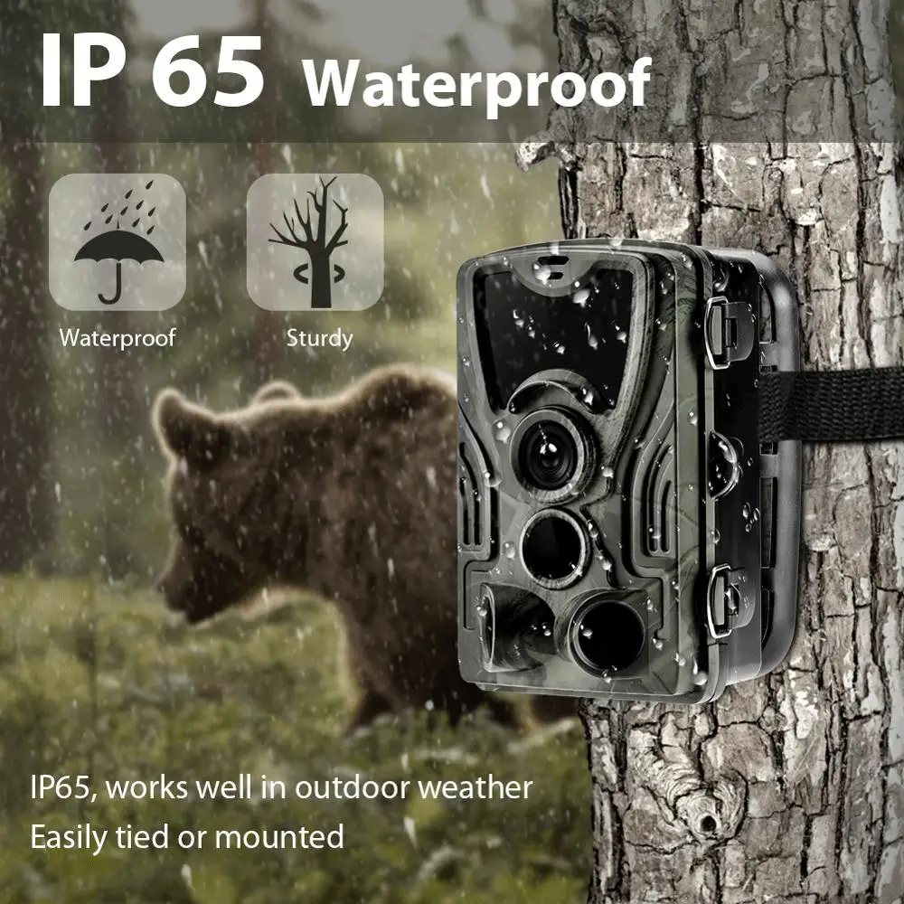 Wildlife Hunting Trail Camera 1080P 24MP Night Vision Infrared Wild Cameras HC801A Wireless Photo Traps Tracking Surveillance
