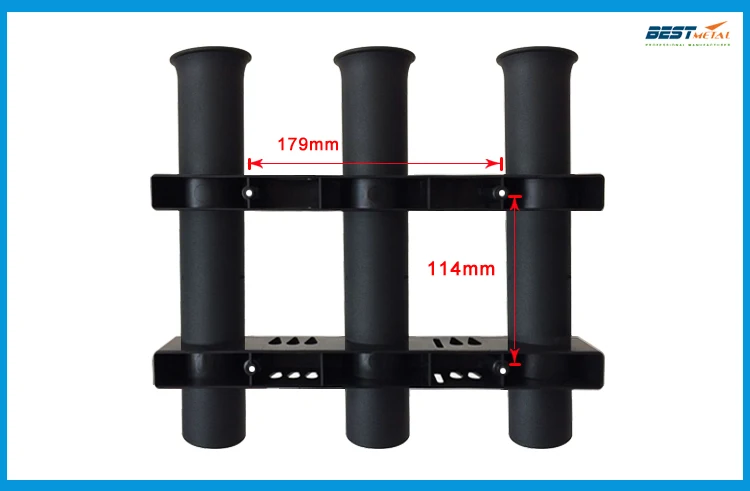 Marine Boat Yacht Kayak Fishing Vertical 3 Link Rod Holder Organiser Pole Tube Mount Bracket Socket Rack Lure Pliers Storage