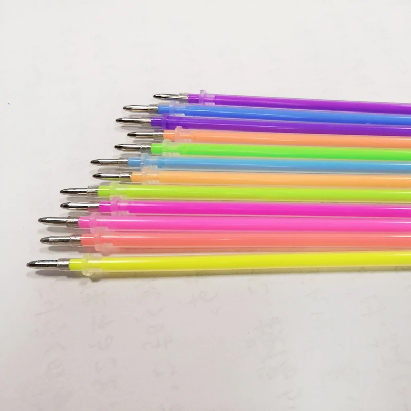 

12 Colors Gel Pen Refill 1.0 mm Colorful Painting Drawing Pen Refills Highlight Pens For School Office Student Stationery