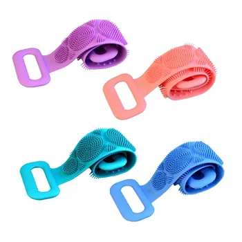 

Magic Silicone Brushes Bath Towels Rubbing Back Skin Clean Peeling Mud Body Massage Shower Extended Scrubber Shower Brushes new