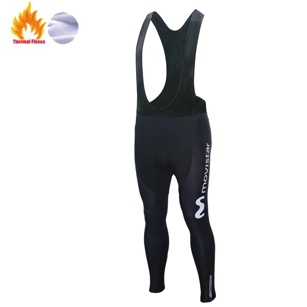 fleece pants 3 ropa mtb invierno Movistar Team, велосипедная футболка с длинным рукавом, Майо ciclismo hombre invierno hombre, велосипедная рубашка - Цвет: fleece pants 3