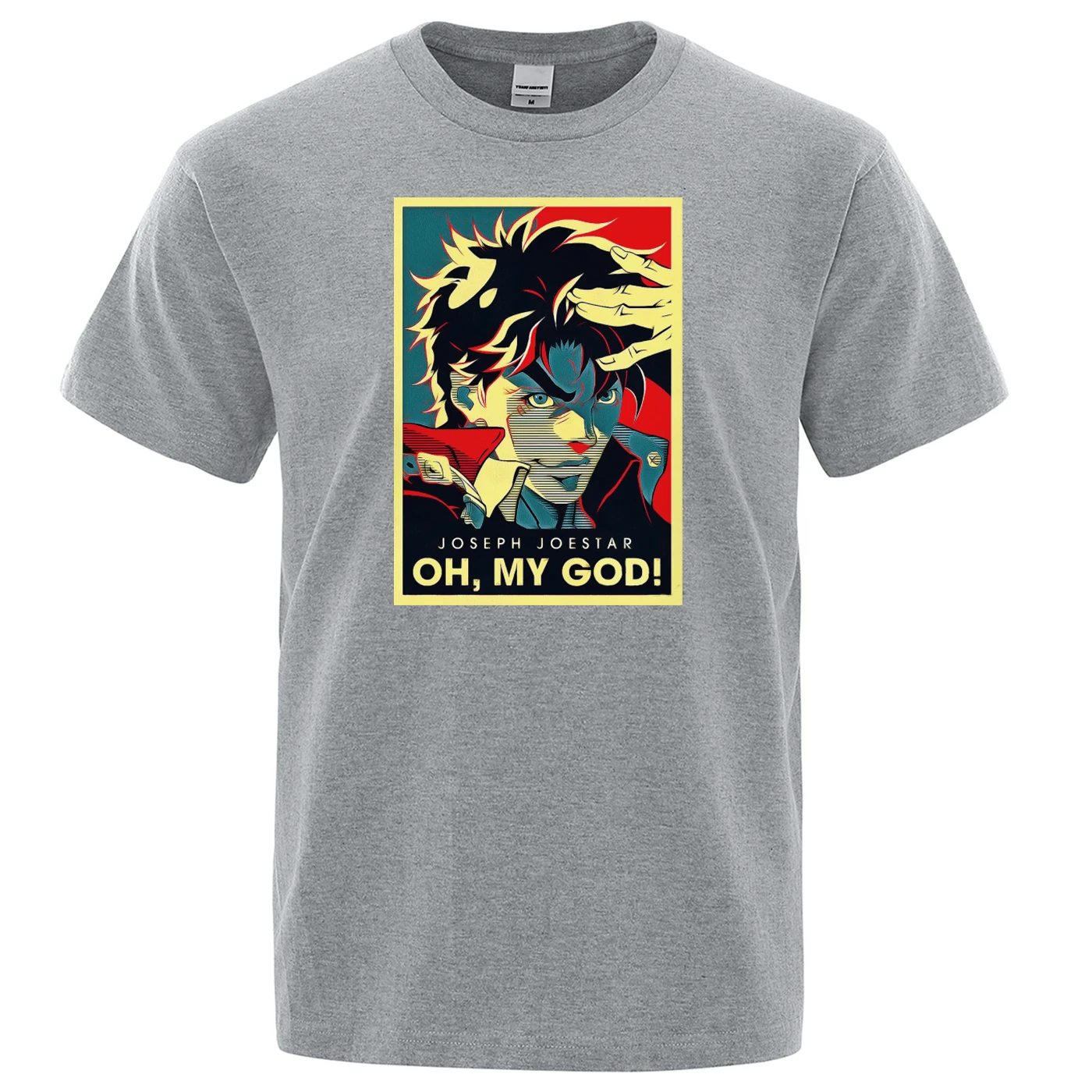 Joestar Joseph OH MY GOD/мужская футболка с надписью Jojo Необычные Приключения винтажные футболки мужские летние хлопковые уличные мужские футболки
