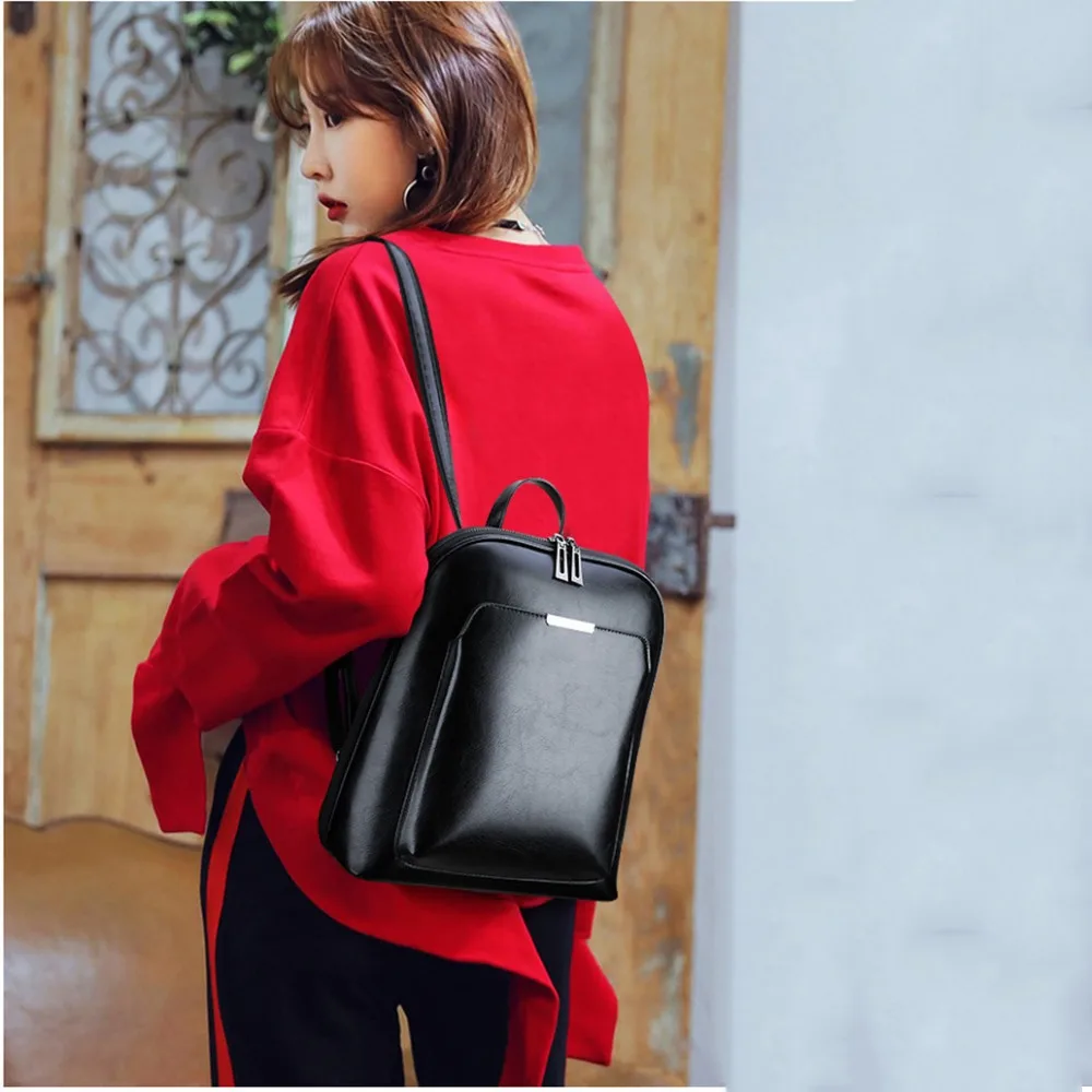3-in-1 Vintage Women Backpack High Quality Youth Leather Backpacks for Teenage Girls Female School Shoulder Bag Bagpack Mochila