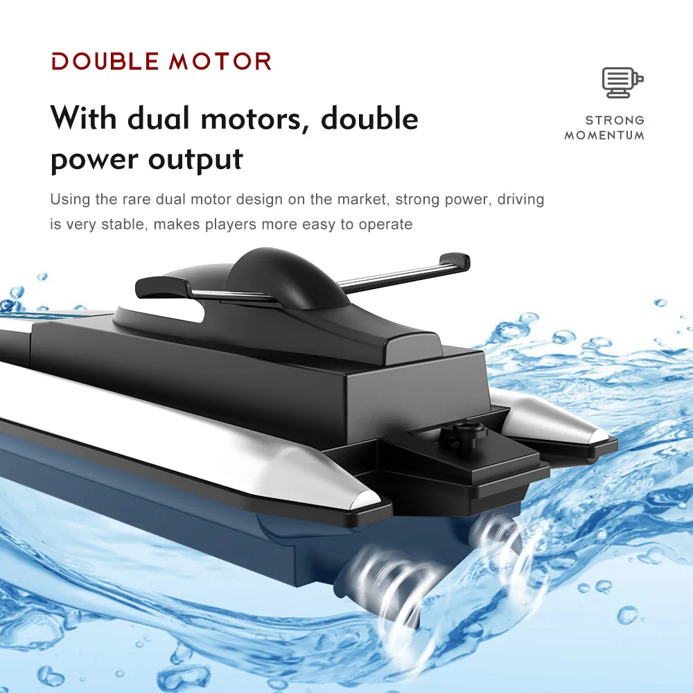 2.4GHz LSRC-B8 RC Speedboat With Storage Bag Waterproof Double Motor Model Electric High Speed Racing Portable Ship Toys for boy 5