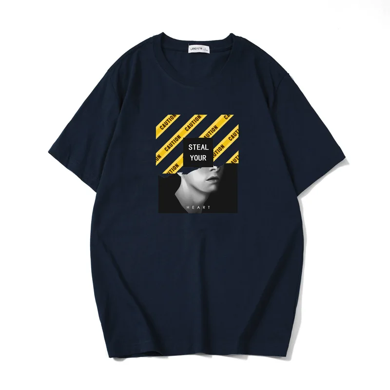 OKKDEY 2020 Summer New Men's Cotton Round-Necked Short-Sleeved Leisure Sports Fashion Brand Printed T-shirt Tidal current | Мужская