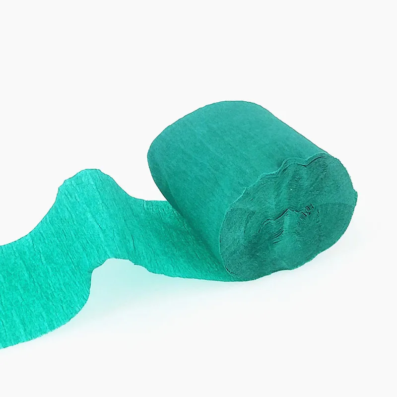 Teal 4,5 см* 10 м длинные узкие ленты из крепированной бумаги бумага Гарланд фоны для оформления свадьбы День рождения, детский душ вечерние для художественного оформления ногтей, ручная работа пиньята Материал - Цвет: Teal