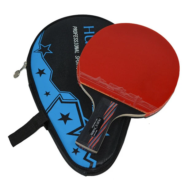 Huieson Hybrid Carbon Fiber Table Tennis Racket Blade Double Face Pimples-in Racket Rubber Ping Pong Paddle for Senior Players (17)