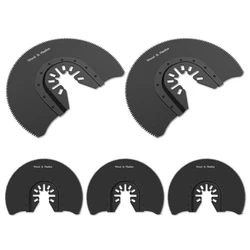 Lâmina de serra semi segmento circular, 5 peças 88mm oscilante multi ferramenta acessórios de lâmina para corte de madeira ferramenta elétrica multifuncional