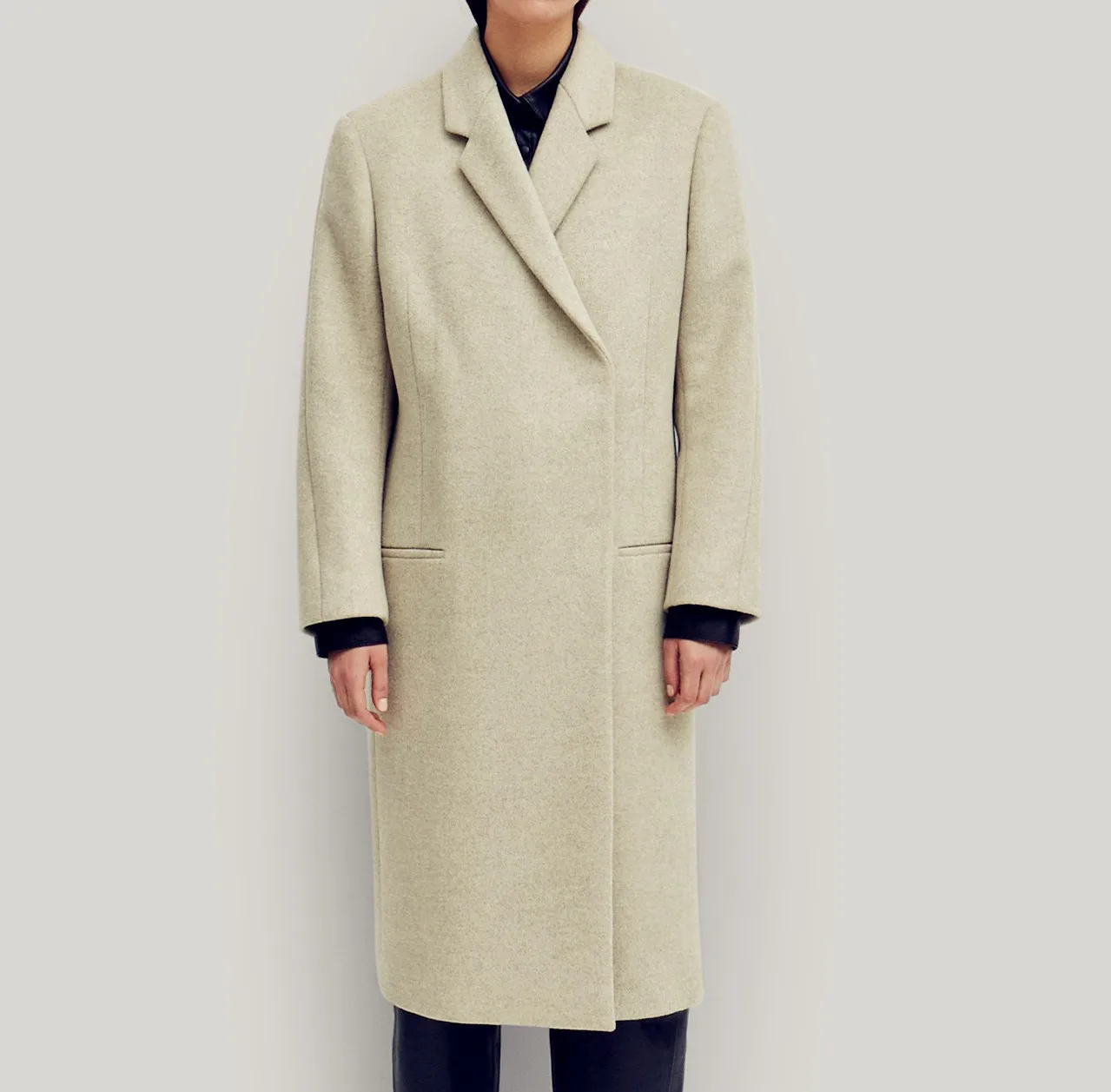 Северная Европа Стиль зимнее шерстяное пальто Однобортный Для женщин длинное пальто