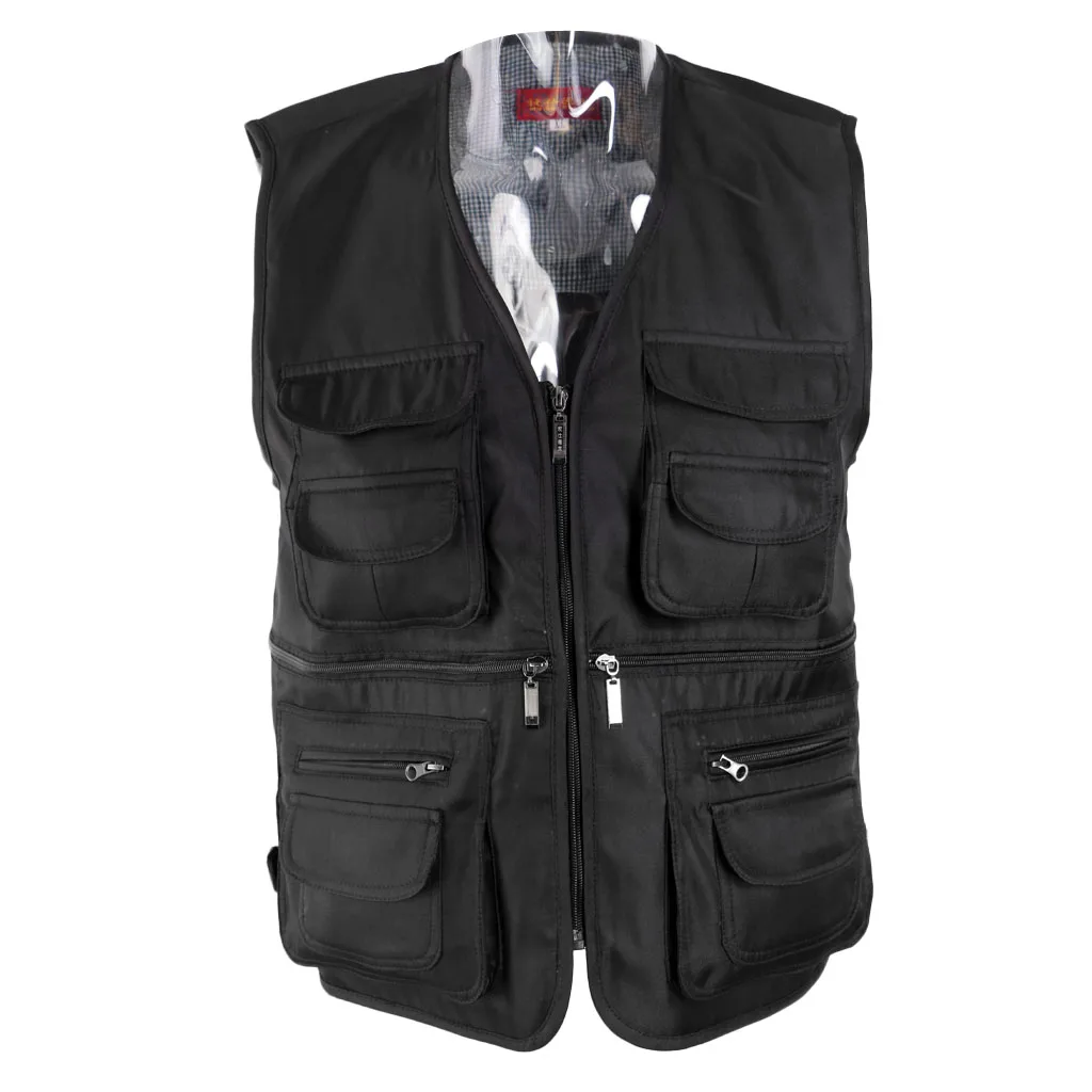 Gray 3XL Мужской жилет с несколькими карманами для фотосъемки, рыбалки, путешествий, на открытом воздухе, Быстросохнущий жилет, дышащий жилет, куртки - Цвет: Gray 3XL