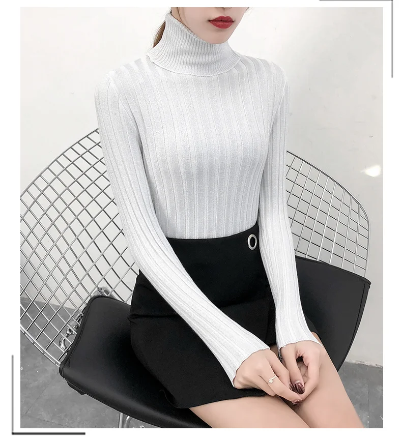 BOBOKATEER pull femme черный свитер с высоким воротом Женский пуловер sueter mujer invierno женские свитера зимний белый свитер
