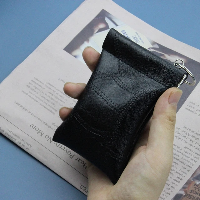 Ringsun Mini Leather Coin Purse Change Purse for Men Women, Leather Coin  Pouch Key Pouch Vintage Car Key Holder Zippered Coin Bag Money Purse  Earphone