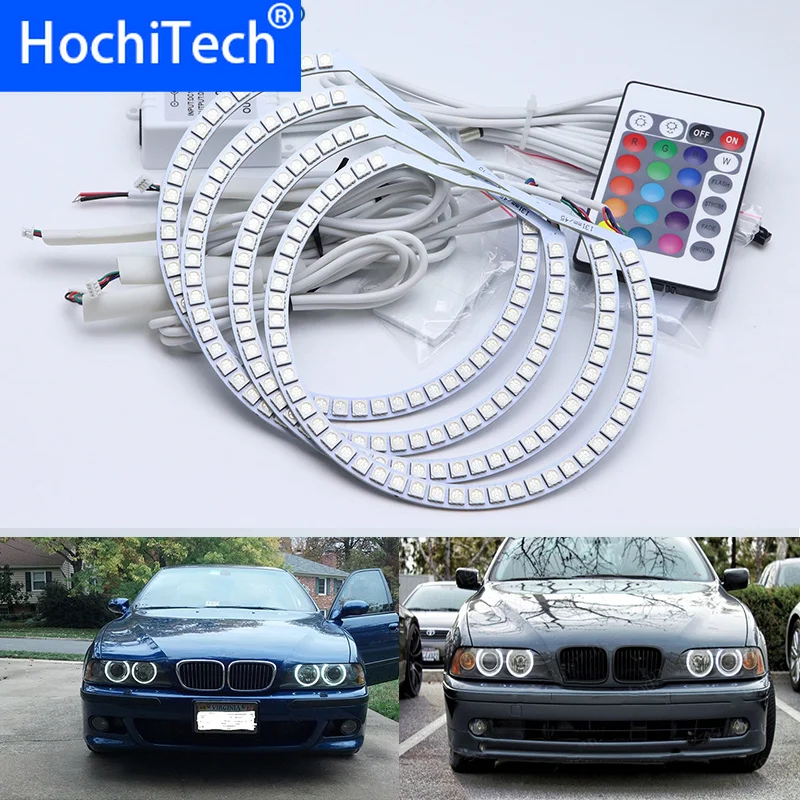 Для BMW 5 серия E39 OEM 2001-2003 Многоцветный комплект светодиодов глаза ангела RGB гало